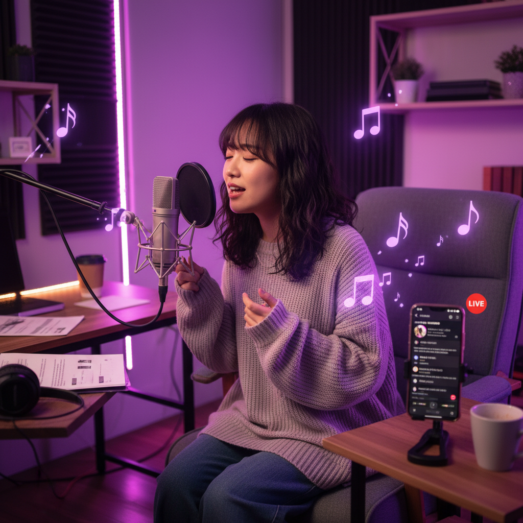 ColorSingアプリでライブ配信中の歌い手